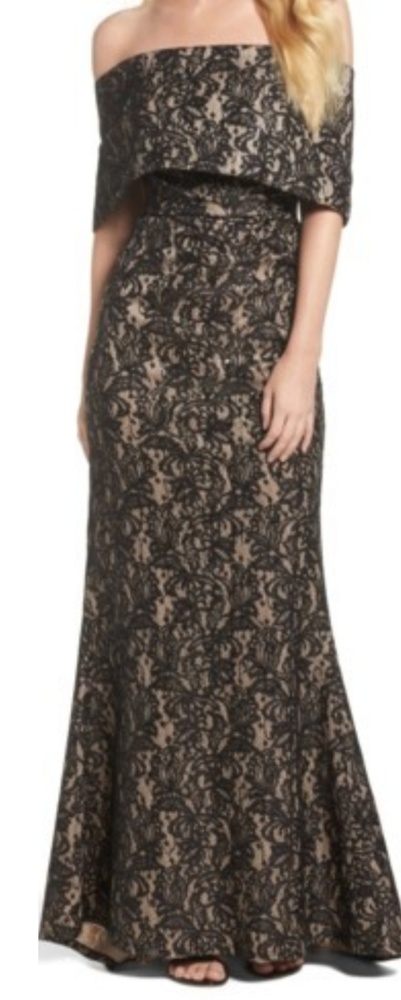 Elegant Black Lace Off-Shoulder Dress